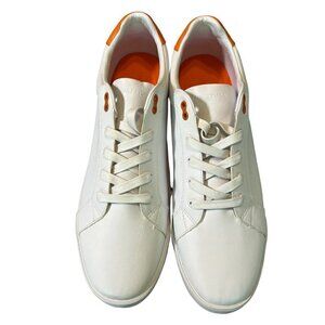 Nautica Men's Scuttle Low-Top White and Orange Sneakers Size 13
